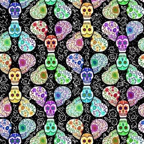 Sugar Skulls on Black