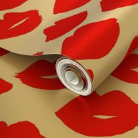 lips // kisses red and white valentines love lipstick beauty fashion makeup illustration print