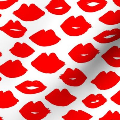 lips // kisses red and white valentines love lipstick beauty fashion makeup illustration print