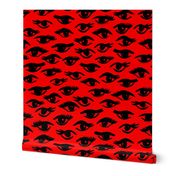 eyes // beauty makeup red and black fashion illustration pattern fabric