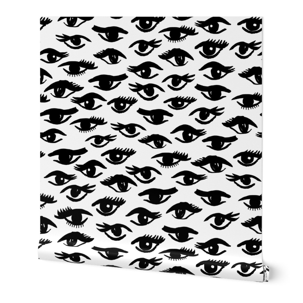 eyes // mascara beauty makeup vintage black and white beauty girly print