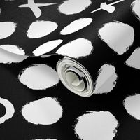 xoxo // black and white xo heart valentines black and white minimal gender neutral kids fabric