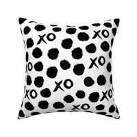 XOXO - Black and White Valentines Love design by Andrea Lauren 