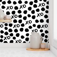 XOXO - Black and White Valentines Love design by Andrea Lauren 