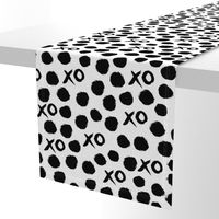 XOXO - Black and White Valentines Love design by Andrea Lauren 