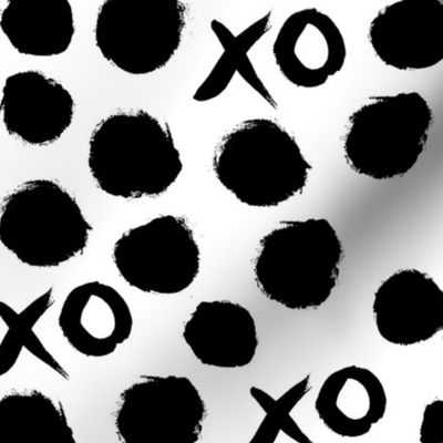 XOXO - Black and White Valentines Love design by Andrea Lauren 