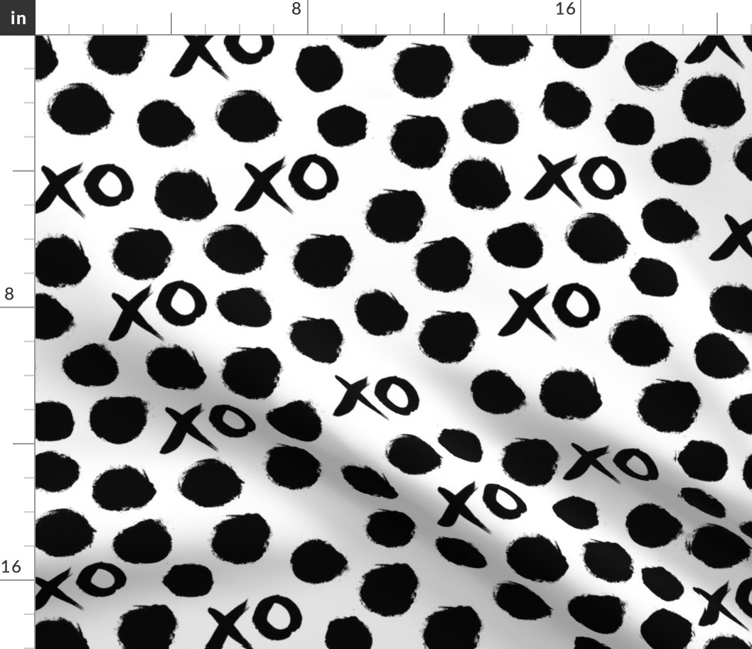 XOXO - Black and White Valentines Love design by Andrea Lauren 