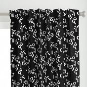 maths // geometric black and white maths nerdy fabric