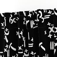 maths // geometric black and white maths nerdy fabric