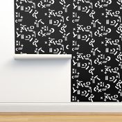 maths // geometric black and white maths nerdy fabric