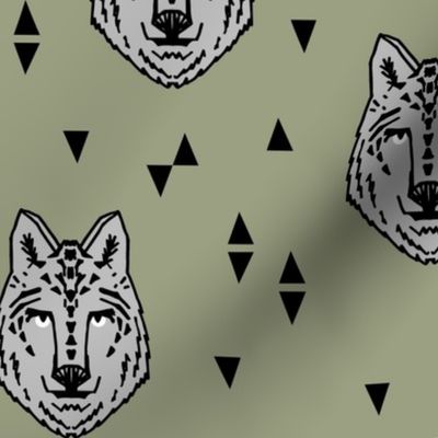 wolf // artichoke green kids boys boy room wolves wolf wolf man kids animals