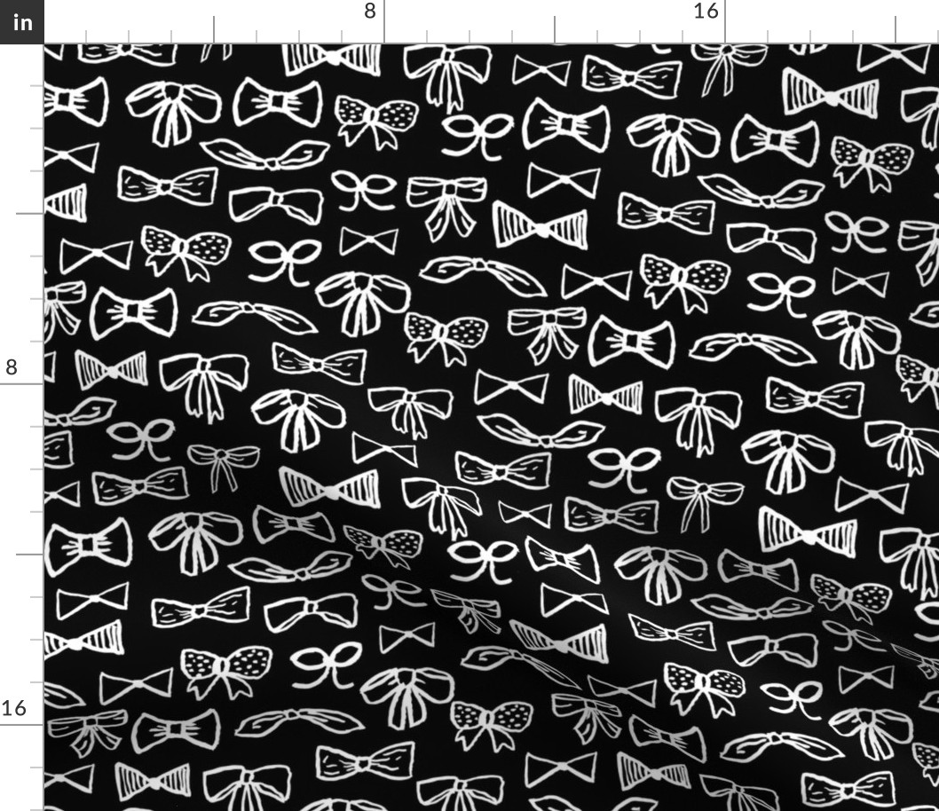 bows // black and white fashion print for cute girls trendy fashion minimal black and white illustration pattern