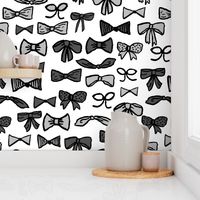 bows // trendy fashion print for trendy girls in greyscale