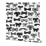 bows // trendy fashion print for trendy girls in greyscale