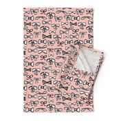 bows // fashion trendy inky hand-drawn beauty print for trendy girls in pale pink illustration pattern