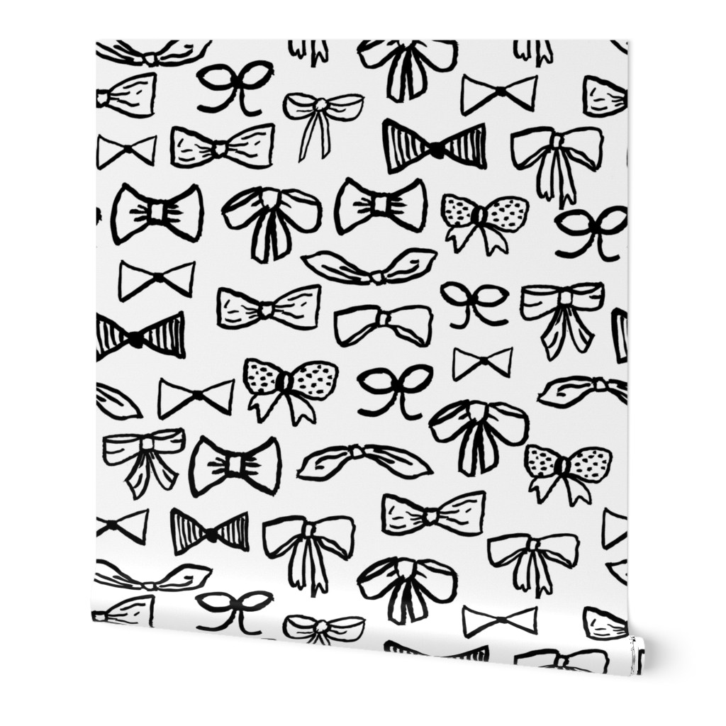 bows // black and white fashion girly black and white minimal print