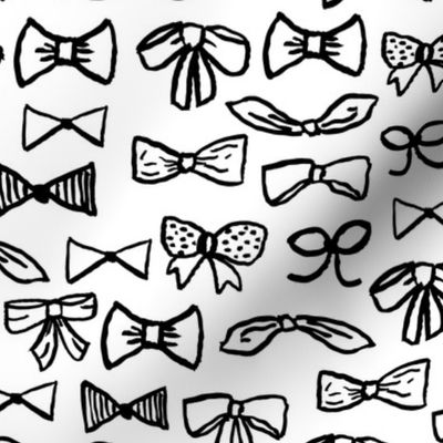 bows // black and white fashion girly black and white minimal print