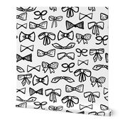 bows // black and white fashion girly black and white minimal print