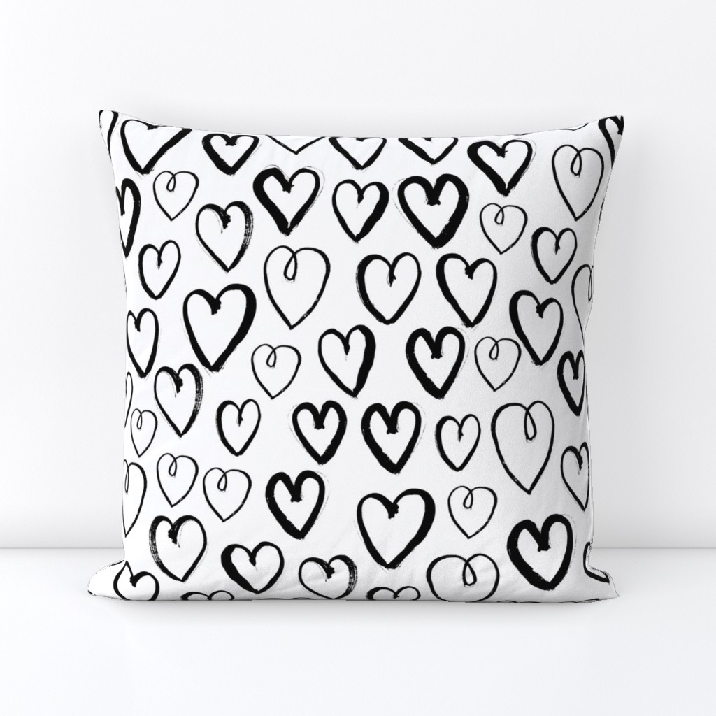 heart // black and white love heart valentines trendy 2016 design