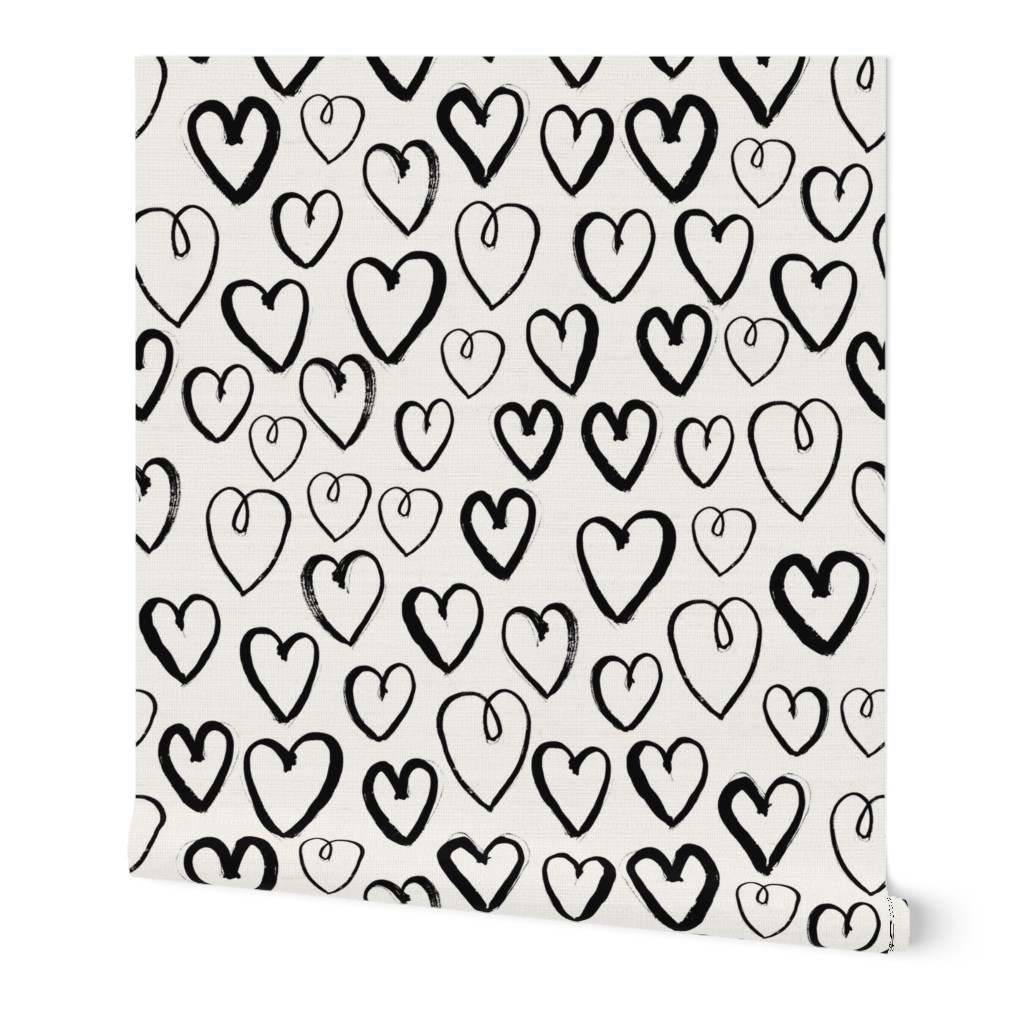 heart // black and white love heart valentines trendy 2016 design