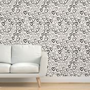 heart // black and white love heart valentines trendy 2016 design