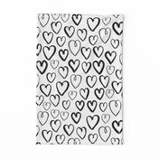 heart // black and white love heart valentines trendy 2016 design