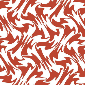 red and white leaf swirls