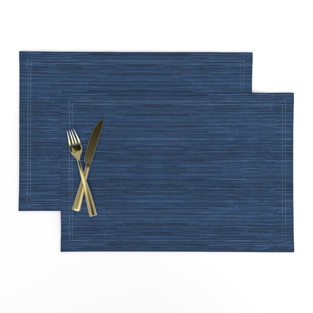 Grasscloth Fabric and Wallpaper in Navy