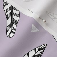 Inky Feathers fabric // - Lavender by Andrea Lauren 