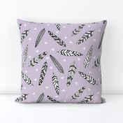 Inky Feathers fabric // - Lavender by Andrea Lauren 