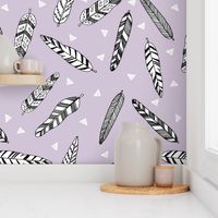 Inky Feathers fabric // - Lavender by Andrea Lauren 