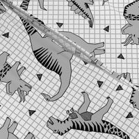 Dinos // Slate dinosaur prehistoric baby nursery baby boy grey 