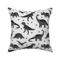 dinos // charcoal kids baby boys grid nursery