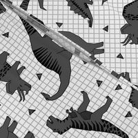 dinos // charcoal kids baby boys grid nursery