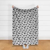 dinos // charcoal kids baby boys grid nursery