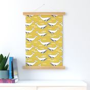 whales // yellow mustard yellow fabric whales fabric whale design simple scandi kids nursery fabric andrea lauren design andrea lauren