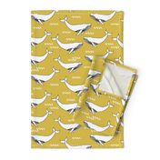 whales // yellow mustard yellow fabric whales fabric whale design simple scandi kids nursery fabric andrea lauren design andrea lauren