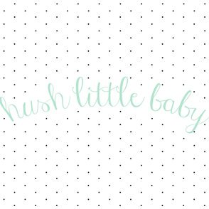 hush little baby blanket // aqua