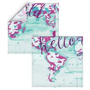 Hello World Baby Blanket or Swaddle // radiant orchid