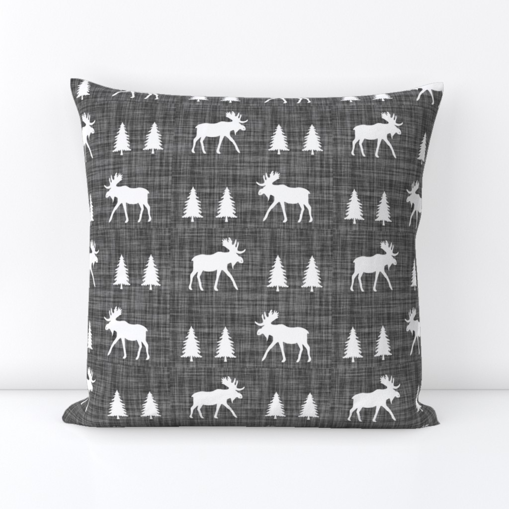 moose trot // on charcoal linen