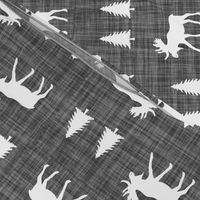 moose trot // on charcoal linen