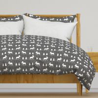 moose trot // on charcoal linen