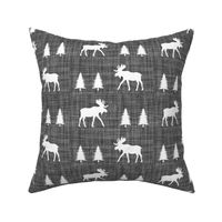 moose trot // on charcoal linen