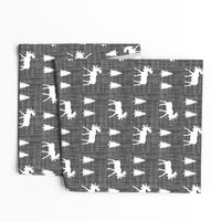 moose trot // on charcoal linen