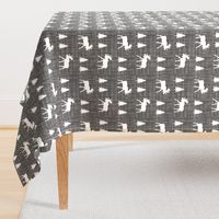 moose trot // on charcoal linen