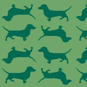 Dark Green Doxies on Green