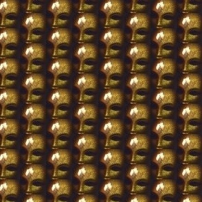 Shine - Golden Masks Fabric Design 