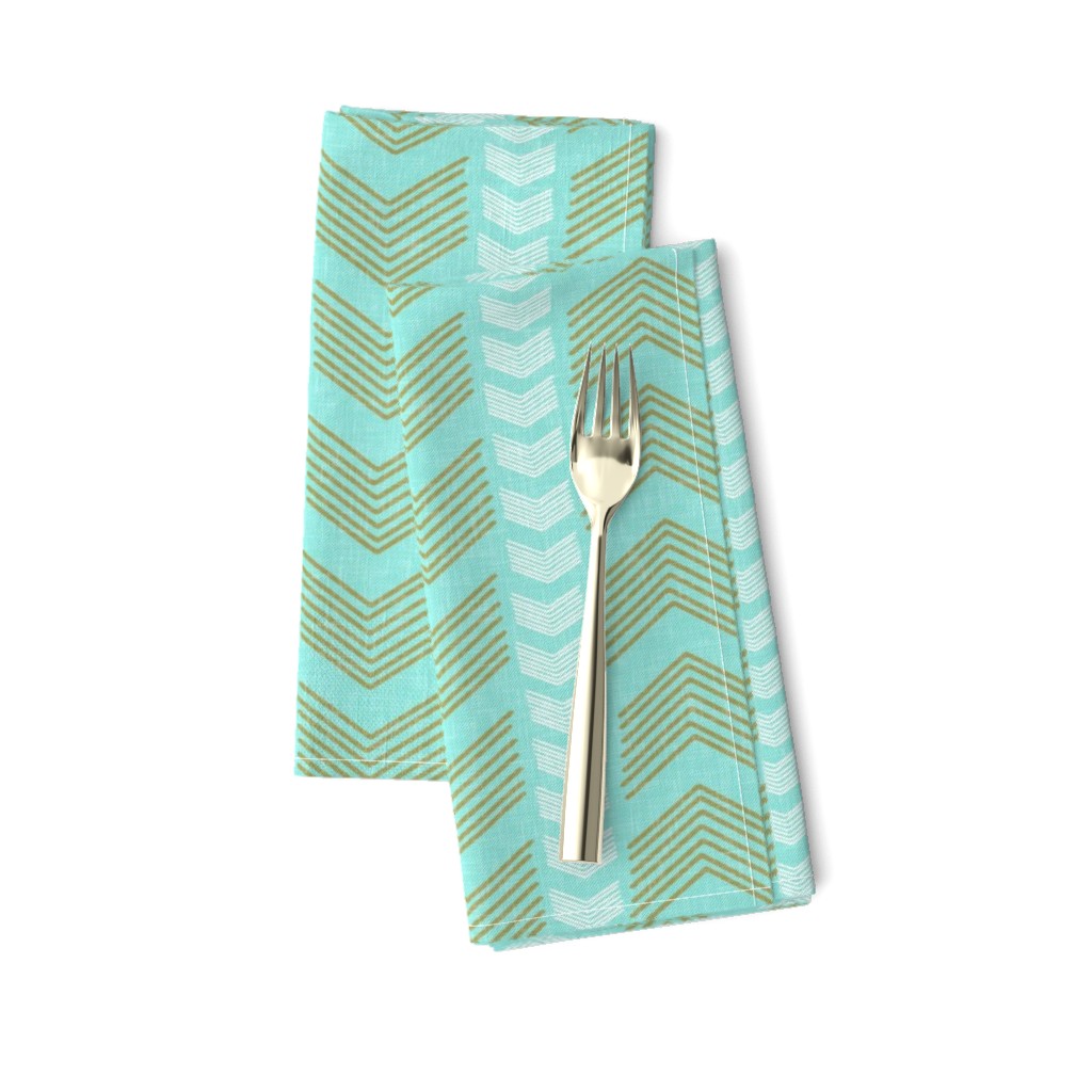 Herringbone Stripe in Aqua