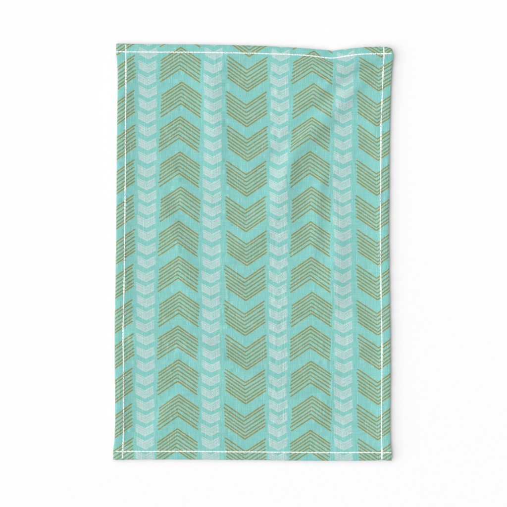 Herringbone Stripe in Aqua