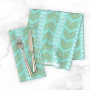 Herringbone Stripe in Aqua